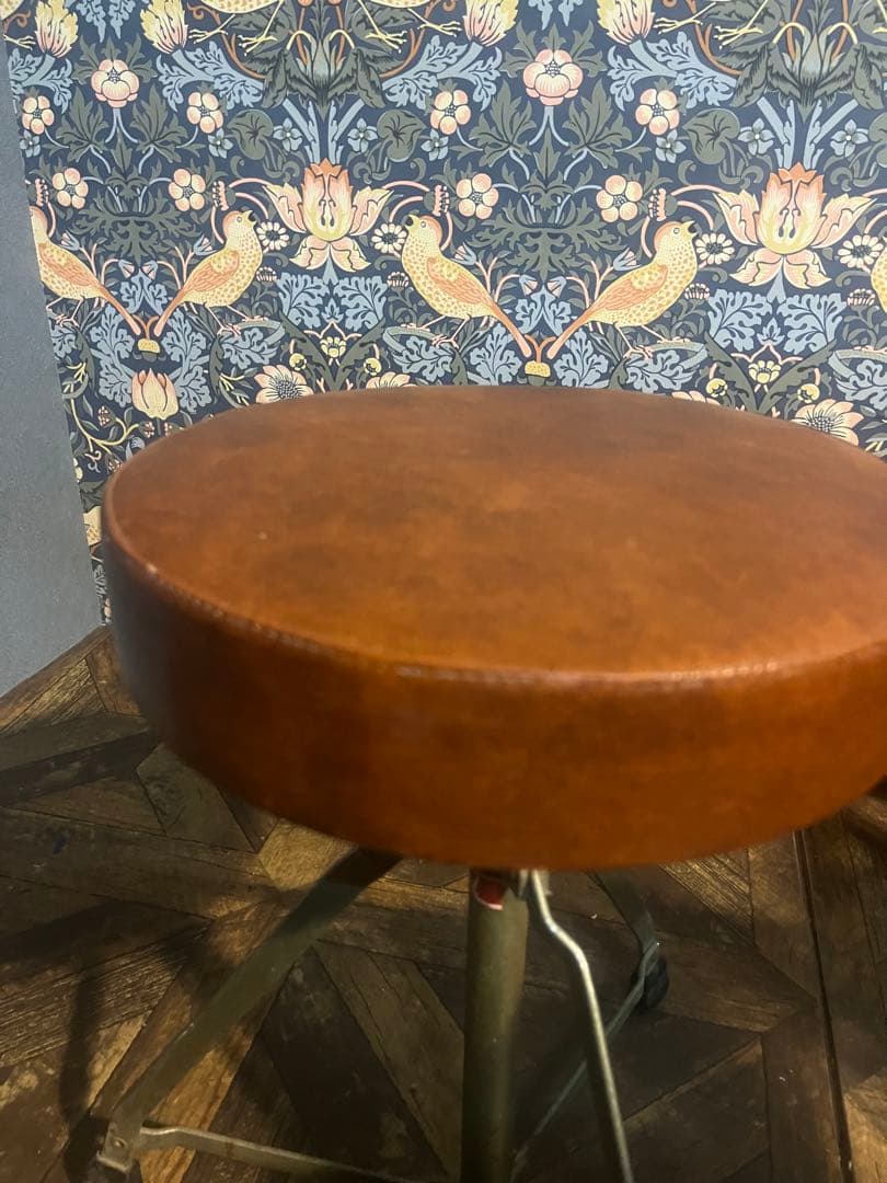 スツール 椅子 インテリア 昭和レトロ 当時物 高さ調整可能 アンティーク