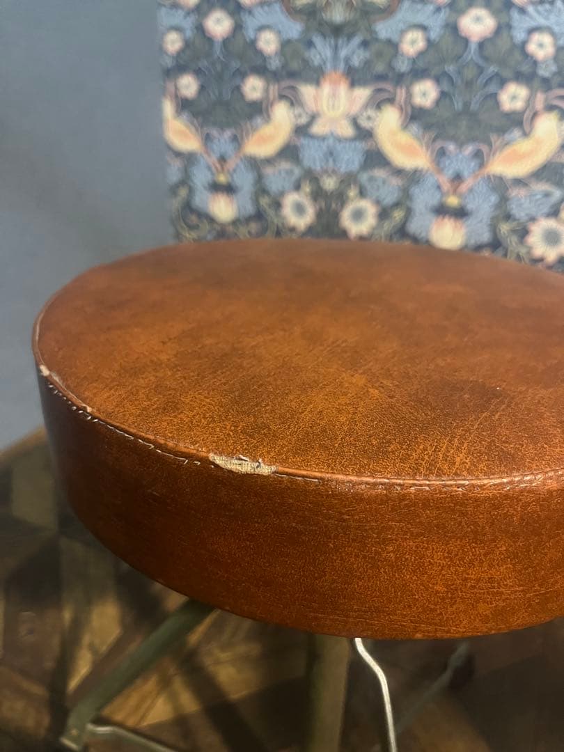 スツール 椅子 インテリア 昭和レトロ 当時物 高さ調整可能 アンティーク