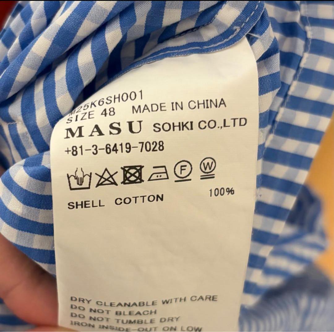 MASU 25ss hooded B.D shirts フード付きシャツ 48