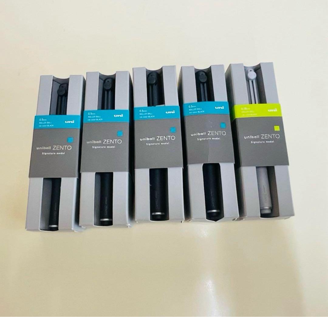 5本uni ZENTO ゼント　シグニチャーモデル　メタリックブラック、シルバー