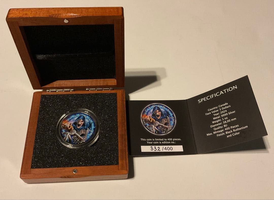 グリムリーパー アルマゲドンⅦ メイプルリーフ銀貨 2024 1オンス