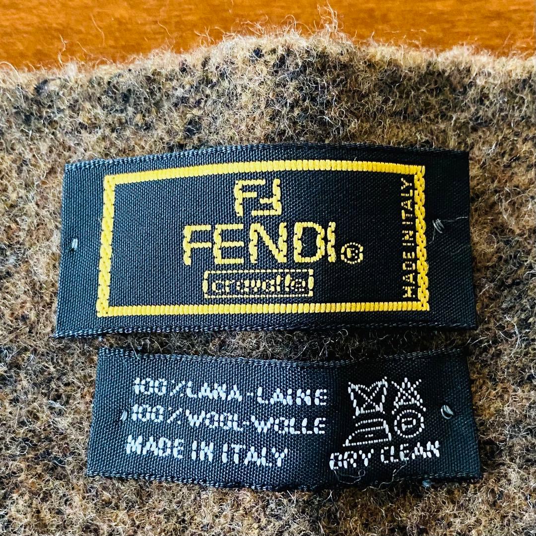 FENDI ウールマフラー LARGE ロゴパターン 165cm