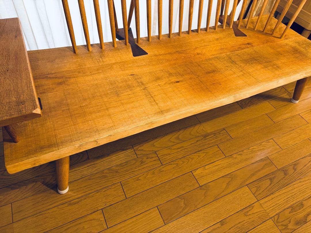 クレオパトラ　ナガノインテリア　天然木ソファー（3人掛け）