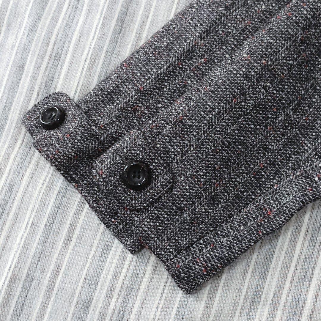 ★極美品★バーバリー＊ツイードジャケット＊絹混＊ベルト付き＊40