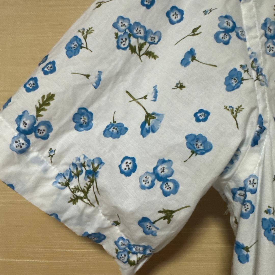 ピンクハウス　ネモフィラプリントブラウス　白