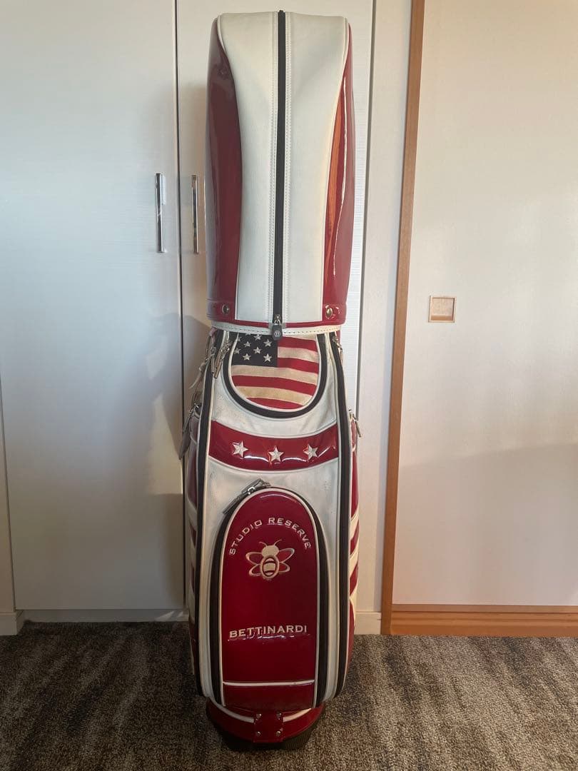 BETTINARDI キャディバッグ 赤 白 アメリカ国旗　ゴルフバッグ9インチ