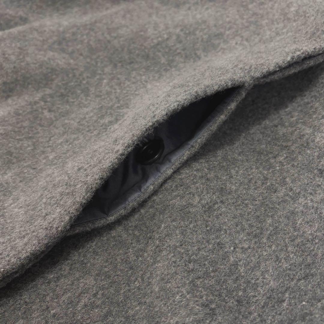 mizuiroind ミズイロインド ウール スタンドカラー コート ロング