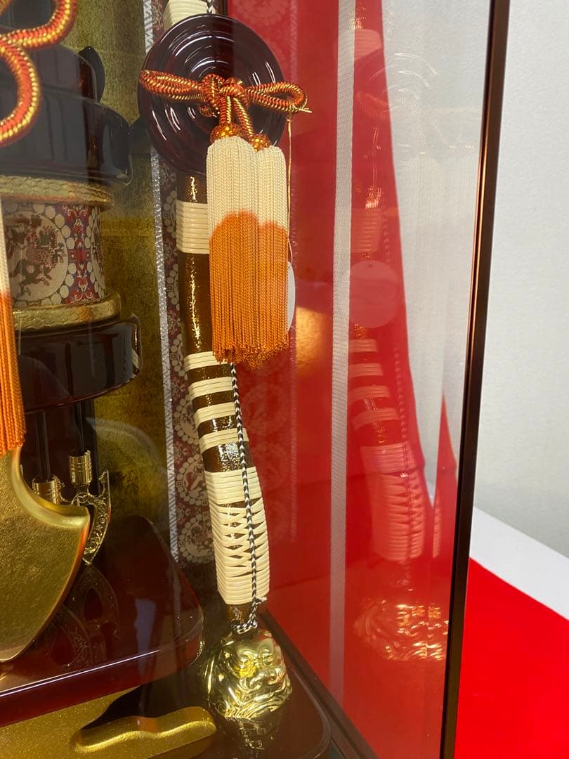 東京久月　家紋と名入付破魔弓・吉祥シリーズ・間口約３８×奥行約３０×高さ約７９㎝