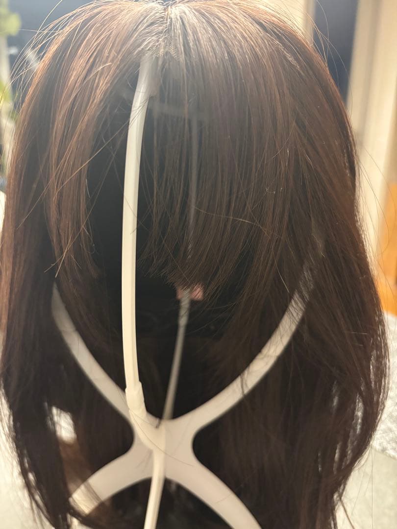 【新品】ピンクエイジ　総手植えフルウィッグ　レイヤードパーマ エミリン