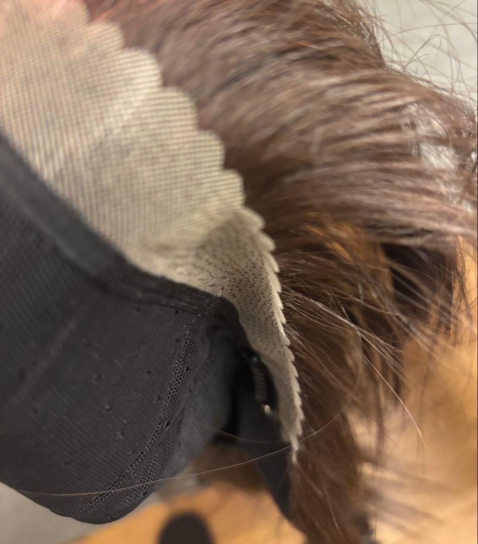 【新品】ピンクエイジ　総手植えフルウィッグ　レイヤードパーマ エミリン