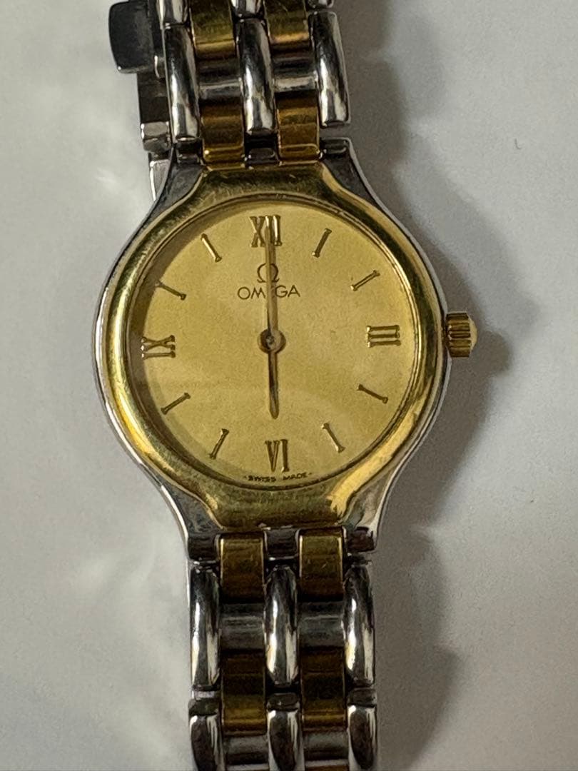 【中古】OMEGA DeVille 腕時計 ゴールド/シルバー　レディース