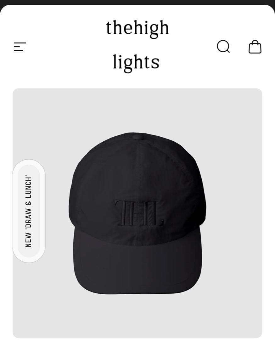 帽子 thehighlights soft'cap'black