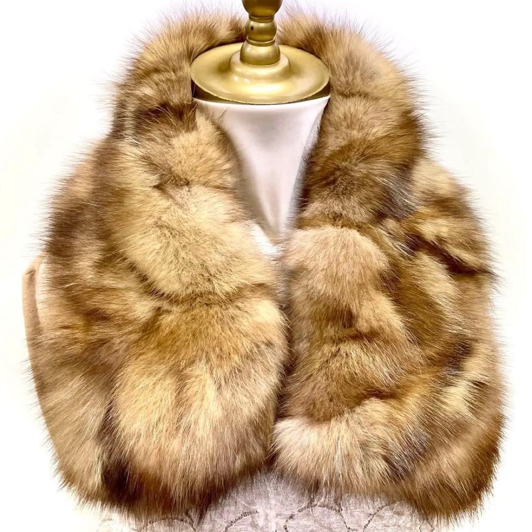 セーブルパッチ　ネックウォームマフラー／天然色　品番Ｗ／GAKE日本製❣️