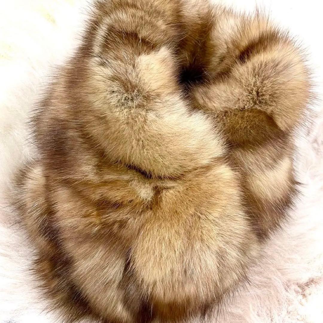 セーブルパッチ　ネックウォームマフラー／天然色　品番Ｗ／GAKE日本製❣️