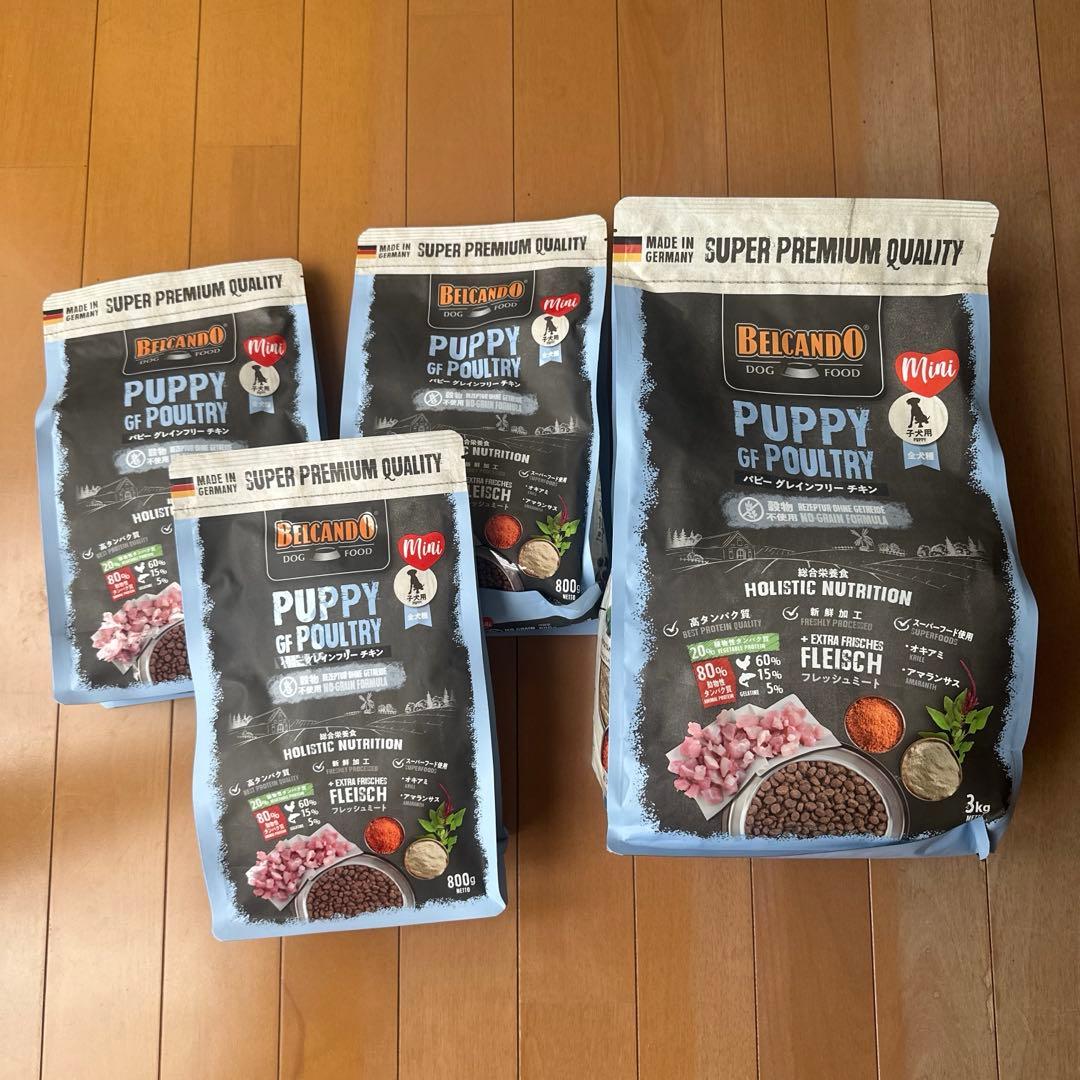 ドッグフード BELCANDO PUPPY GF POULTRY 800g & 3kg
