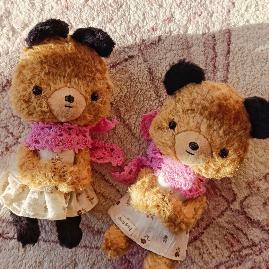 黒ミミテディベア くま ぬいぐるみ アーティストベア 海外作家様 ハンドメイド