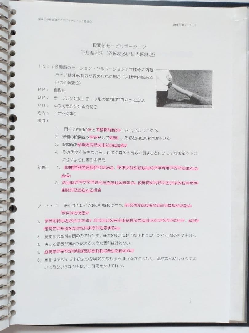 ☆希少☆ 中川貴雄 カイロプラクティック勉強会 テキスト 資料