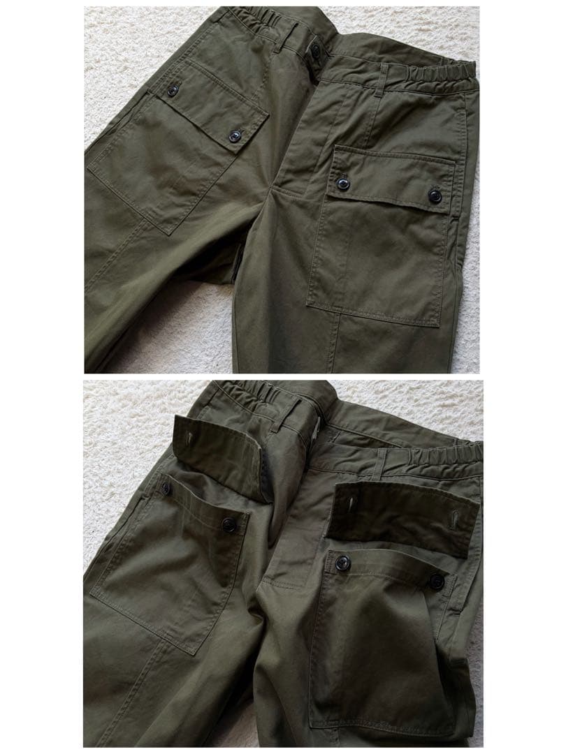 【極美品】バブアー×メゾンキツネ シャツ カーゴパンツ セットアップ ロゴパッチ