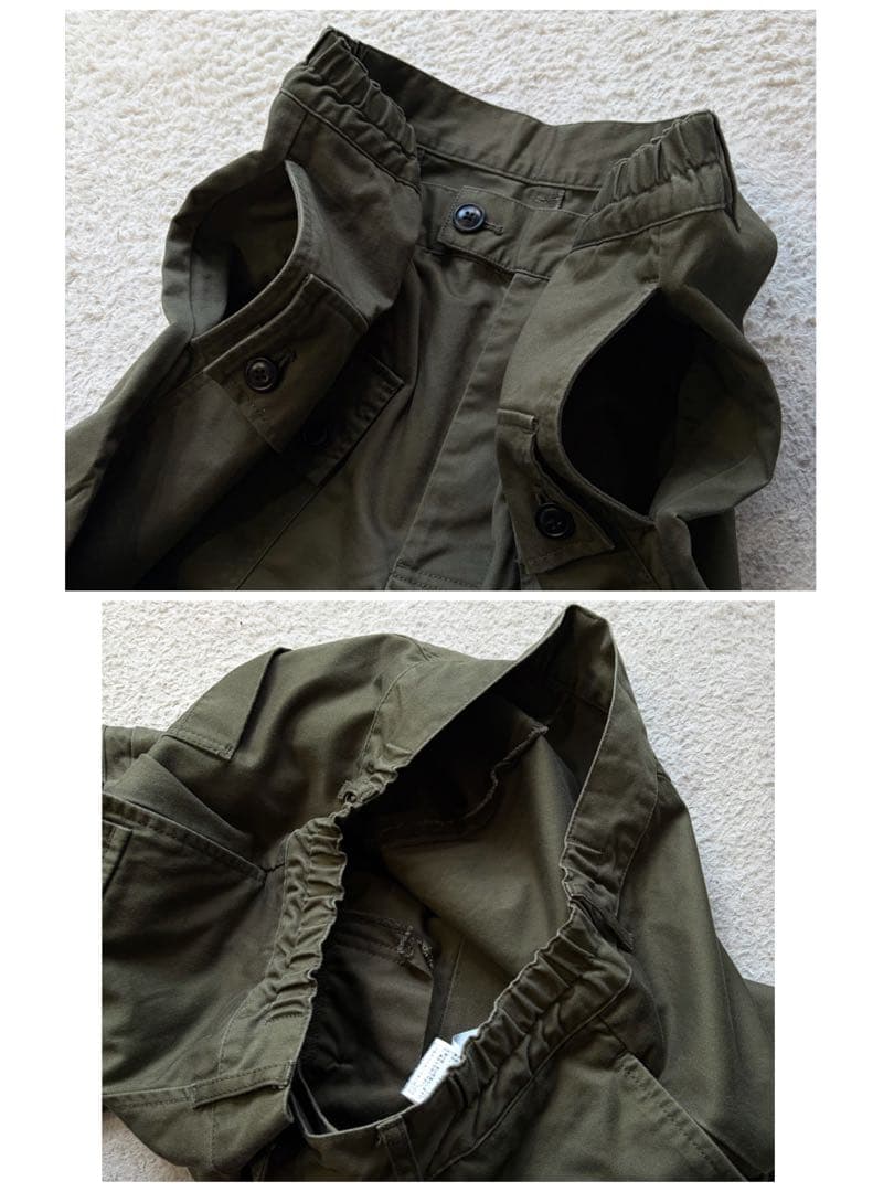 【極美品】バブアー×メゾンキツネ シャツ カーゴパンツ セットアップ ロゴパッチ