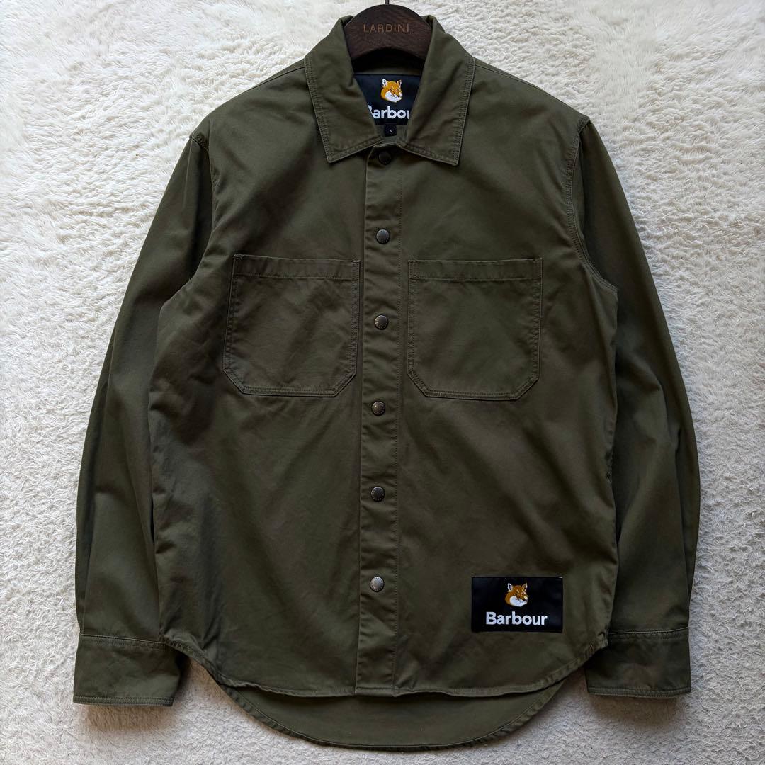 【極美品】バブアー×メゾンキツネ シャツ カーゴパンツ セットアップ ロゴパッチ