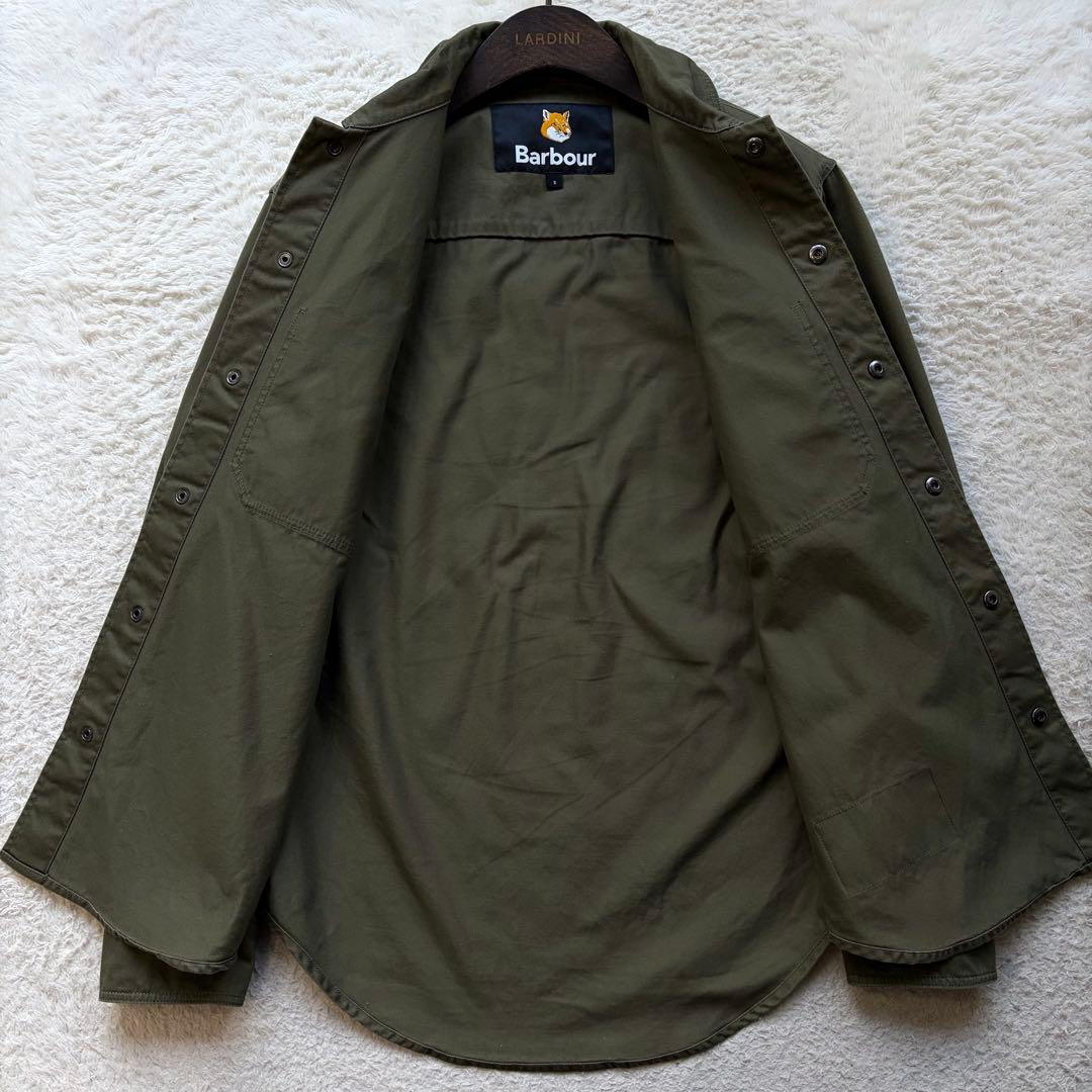 【極美品】バブアー×メゾンキツネ シャツ カーゴパンツ セットアップ ロゴパッチ