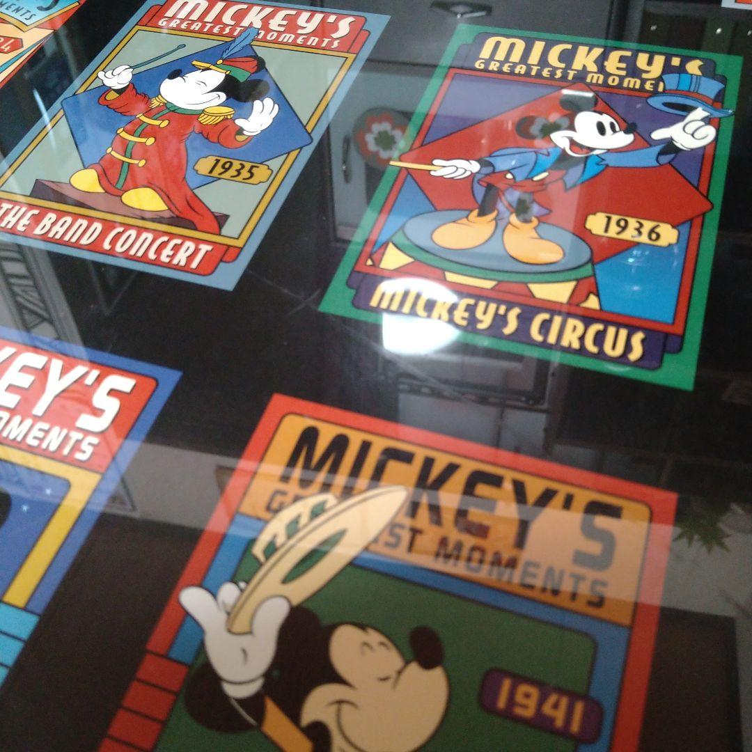 ディズニー　額付きアートポスター　歴代ミッキー映画のやつ