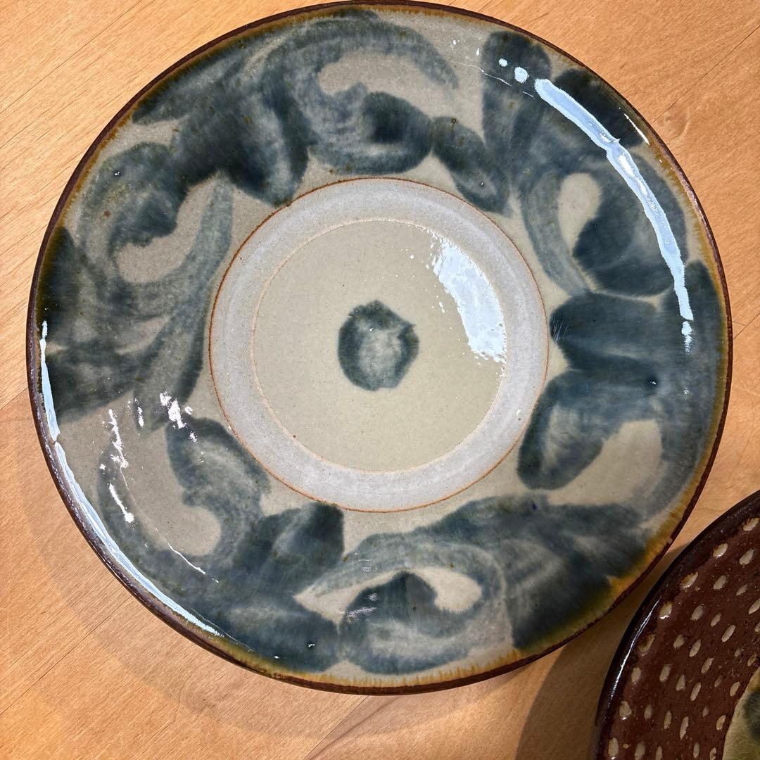 【未使用】やちむん　７寸皿　２枚