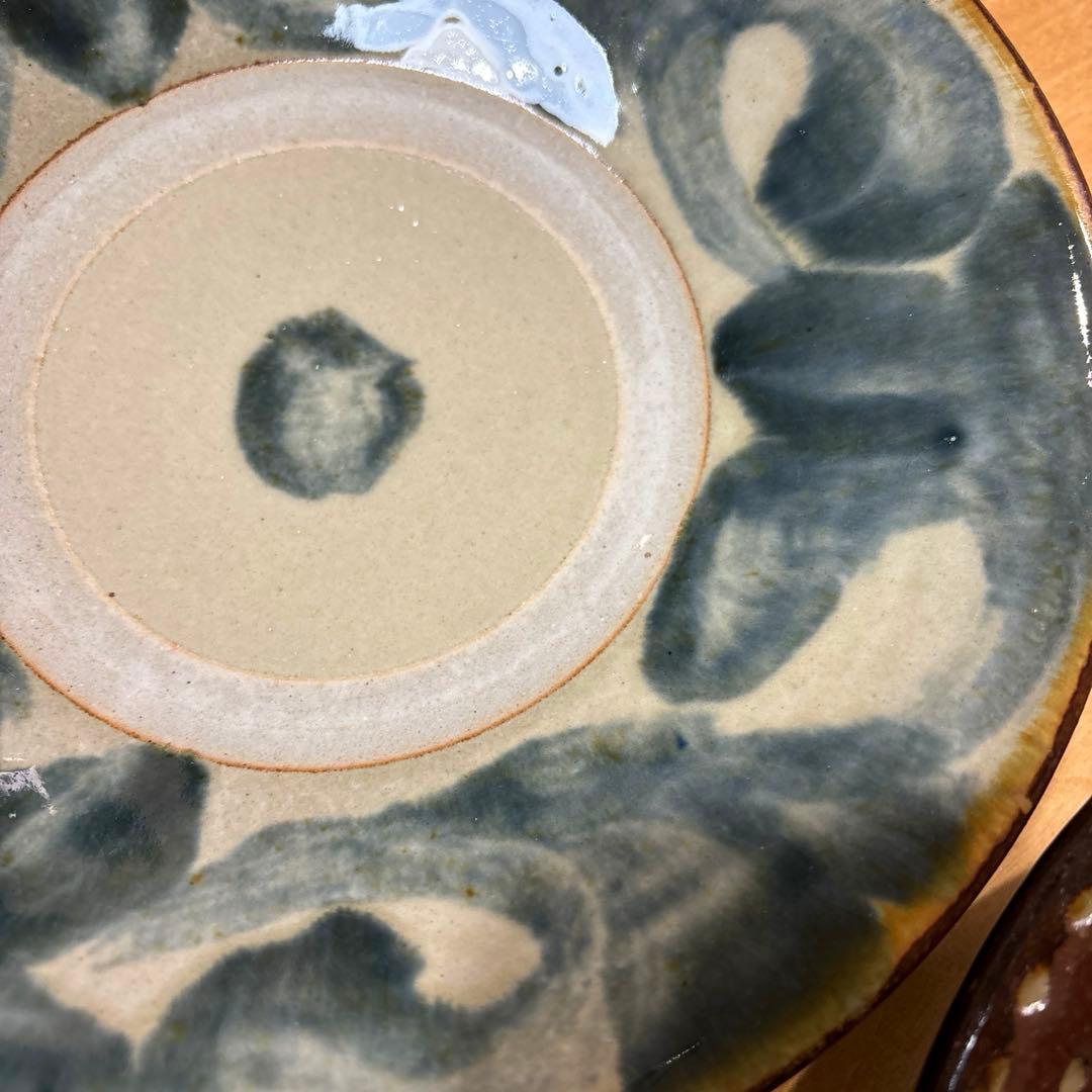 【未使用】やちむん　７寸皿　２枚