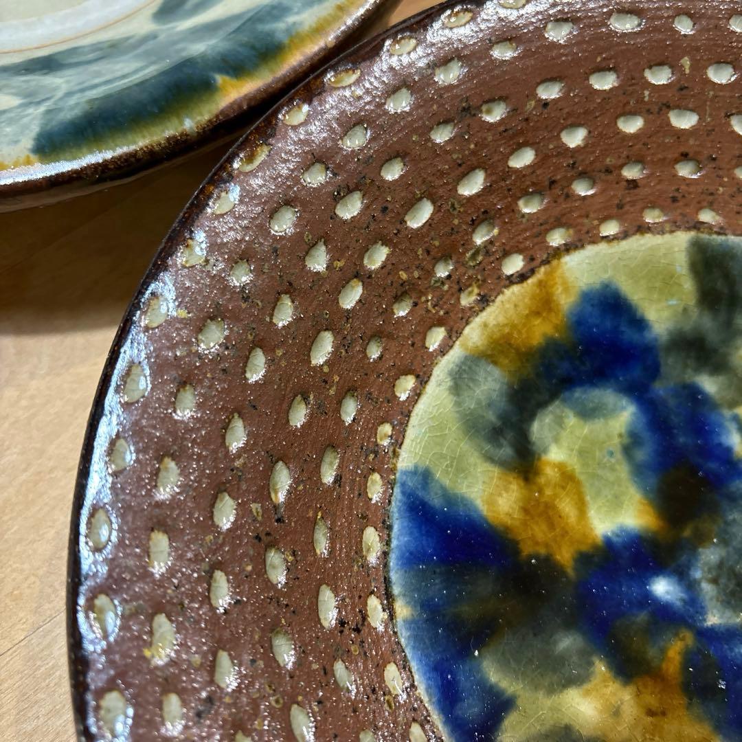 【未使用】やちむん　７寸皿　２枚