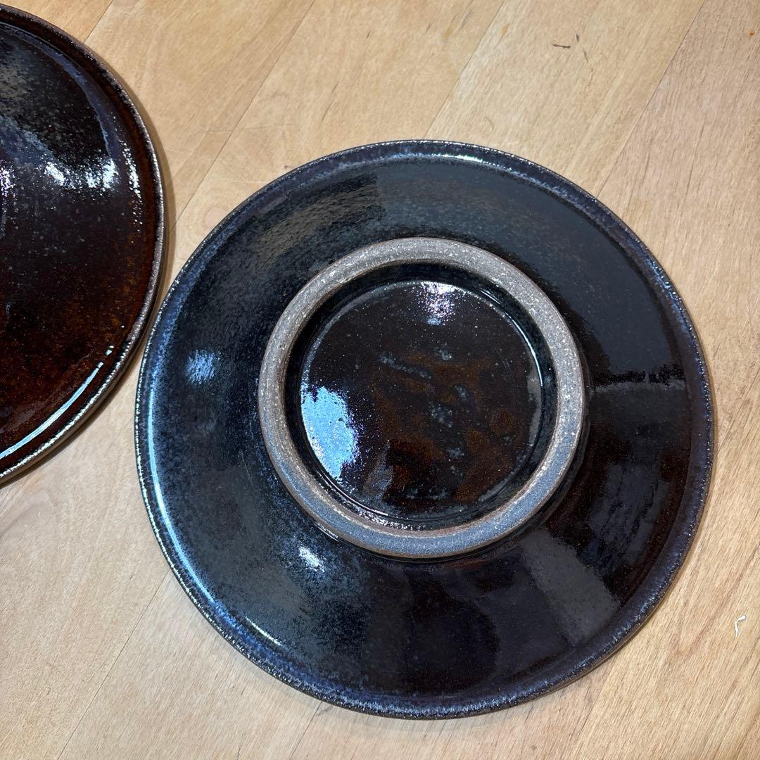 【未使用】やちむん　７寸皿　２枚