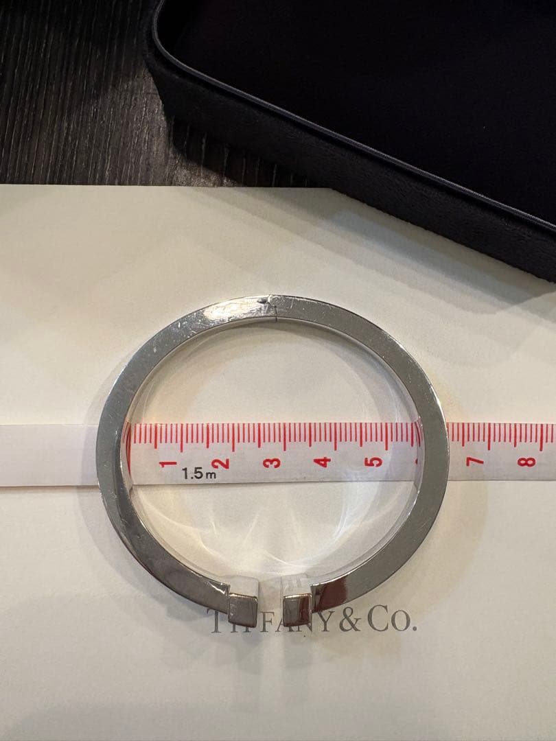 TIFFANY&Co. Tスクエア バングル K18WG ホワイトゴールド