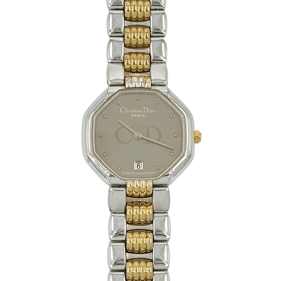 【極美品　新品電池】ディオール 腕時計　48.203 オクタゴン コンビ