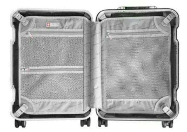 新品 キャリーケース スイスミリタリー シルバー スーツケース 64L