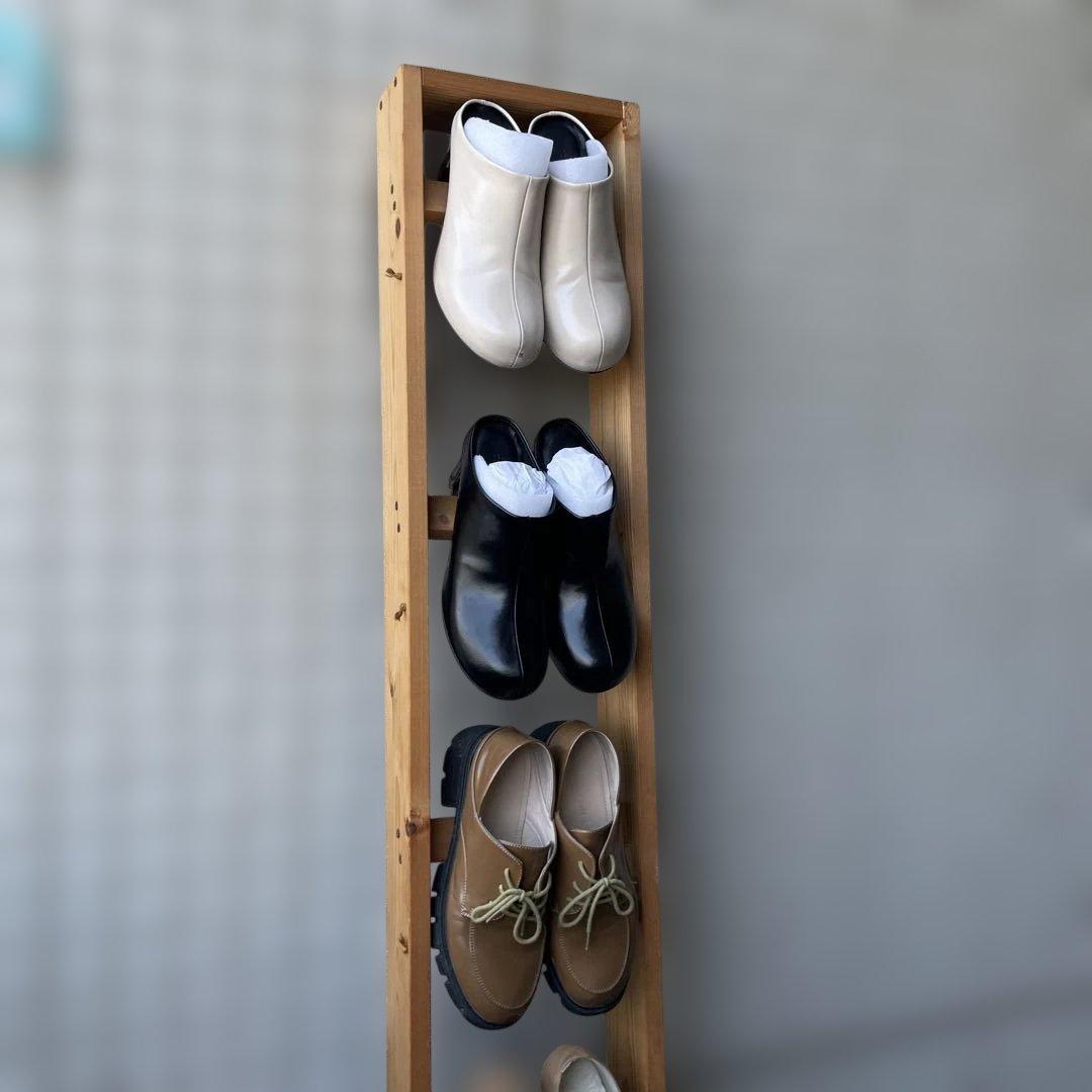 木製シューズラック ヒールラック6足収納