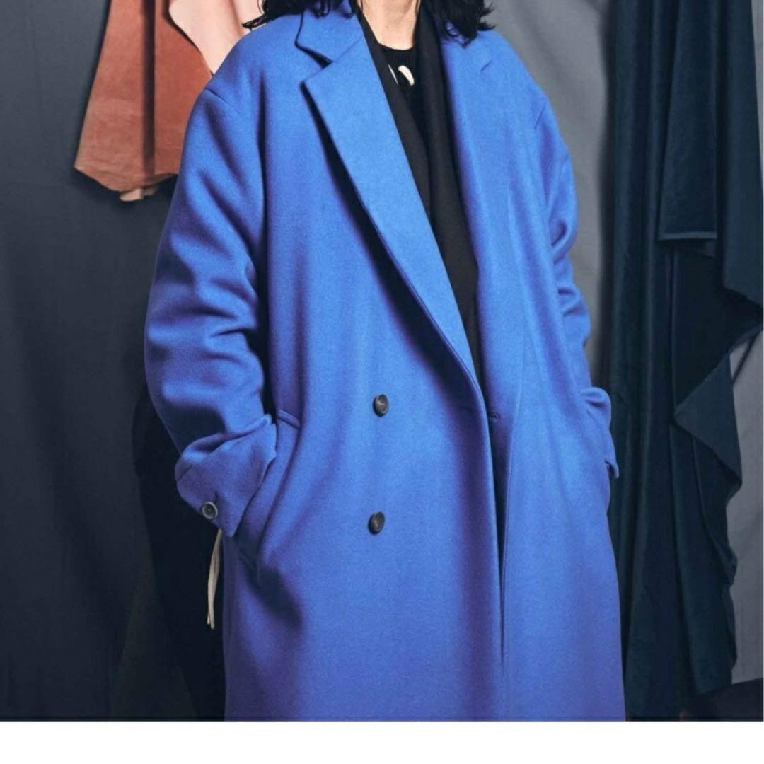 カシミヤ混プライムオーバーセミダブルチェスターコート 【メゾンスペシャル】