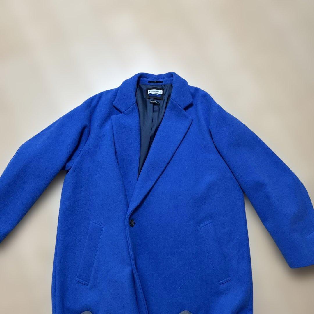 カシミヤ混プライムオーバーセミダブルチェスターコート 【メゾンスペシャル】