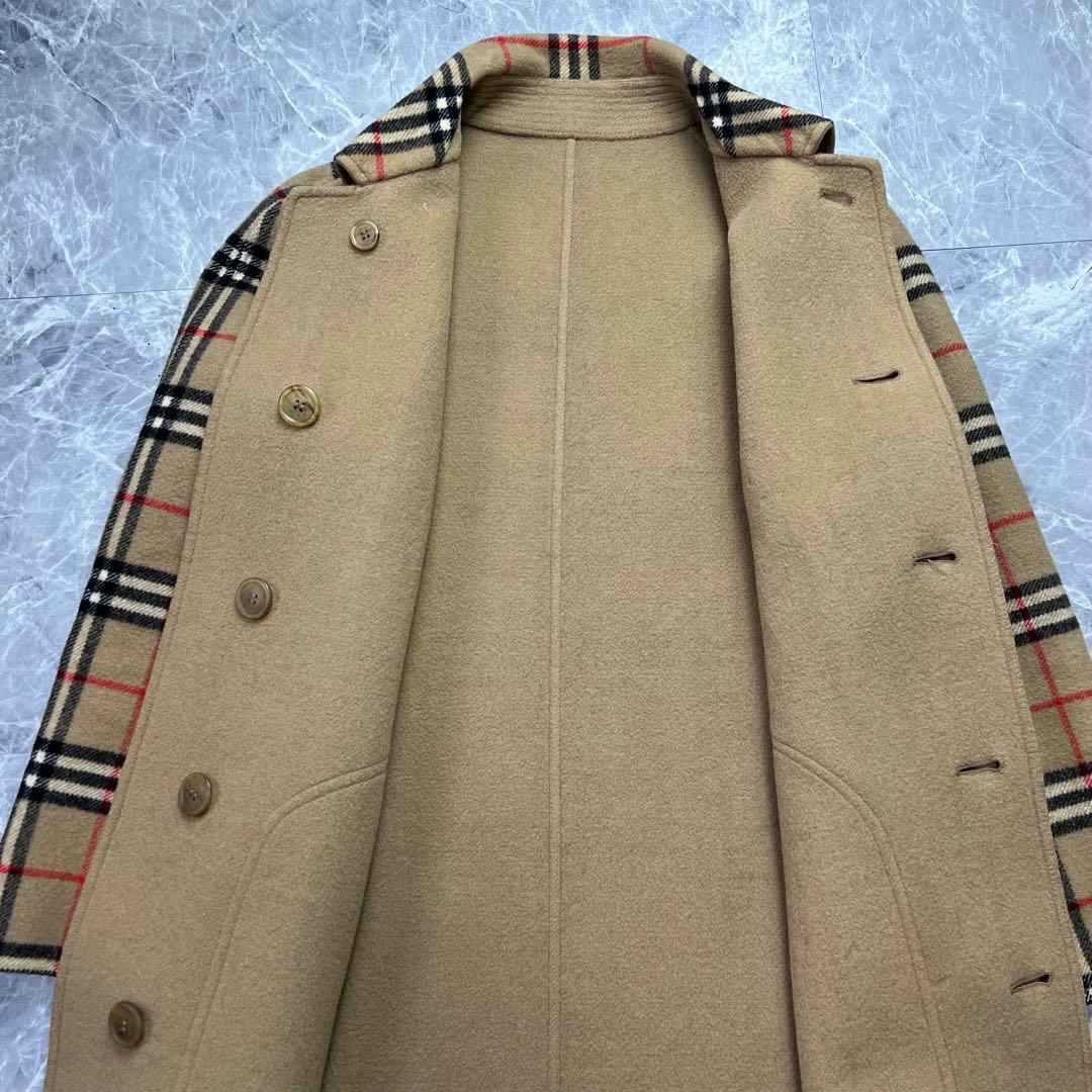 バーバリー♡リバーシブル　ロングコート　ノバチェック　ダブルフェイス　ベージュ