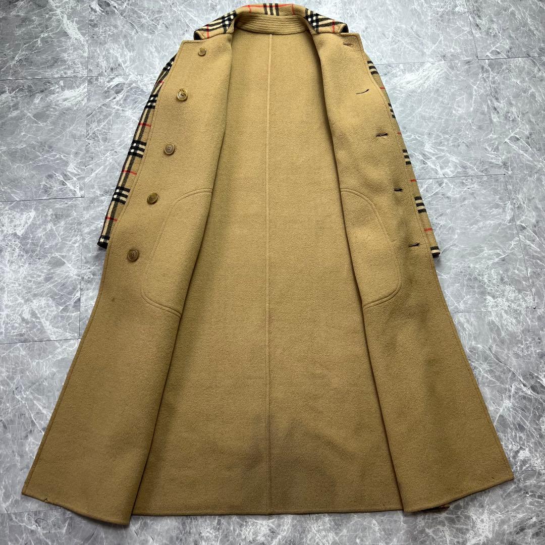 バーバリー♡リバーシブル　ロングコート　ノバチェック　ダブルフェイス　ベージュ