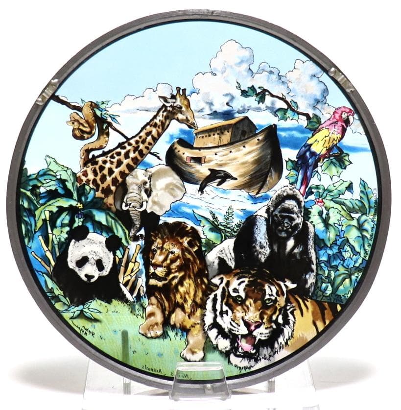 旧約聖書創世記 ノアの方舟物語 ヴィンテージ ステンドグラス ステファン・ミサル