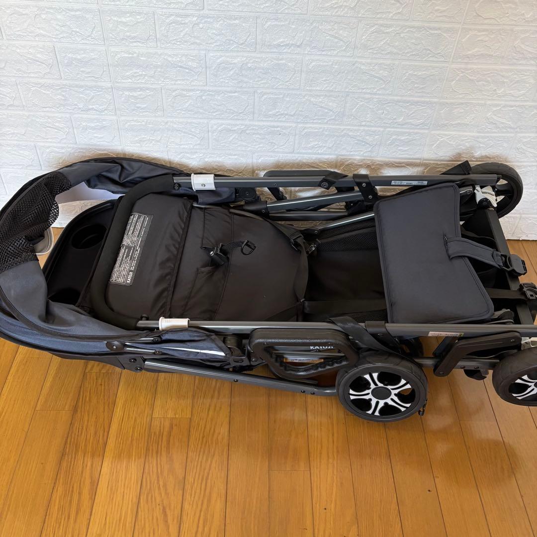 極美品　清掃済み　カトージ 2人でゴー 縦型 スリム 2人乗りベビーカー