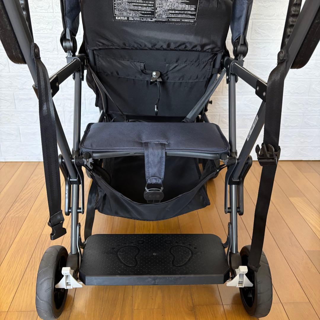 極美品　清掃済み　カトージ 2人でゴー 縦型 スリム 2人乗りベビーカー