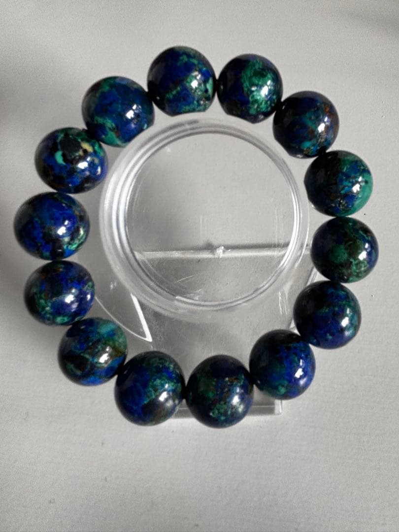 クリソコラ高品質大玉ブレスレットNO435