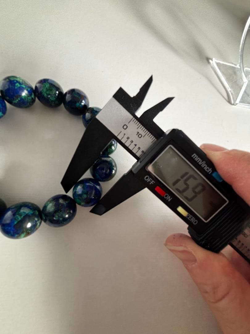 クリソコラ高品質大玉ブレスレットNO435