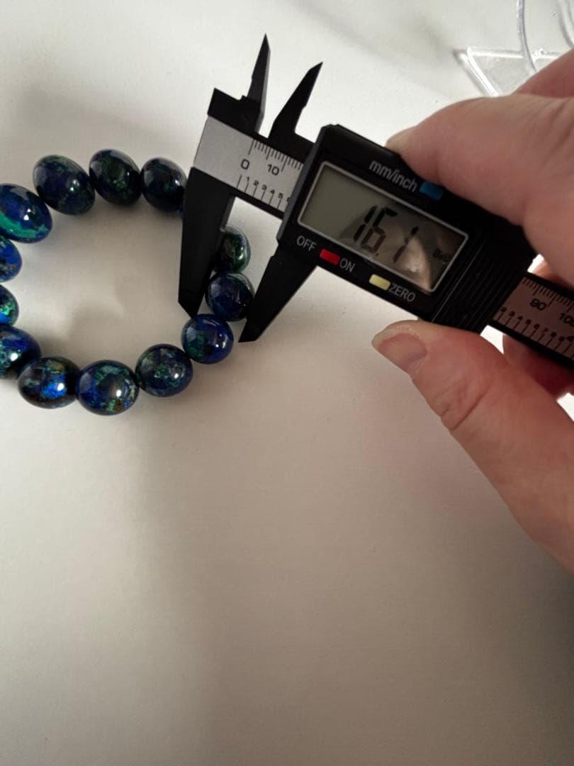 クリソコラ高品質大玉ブレスレットNO435