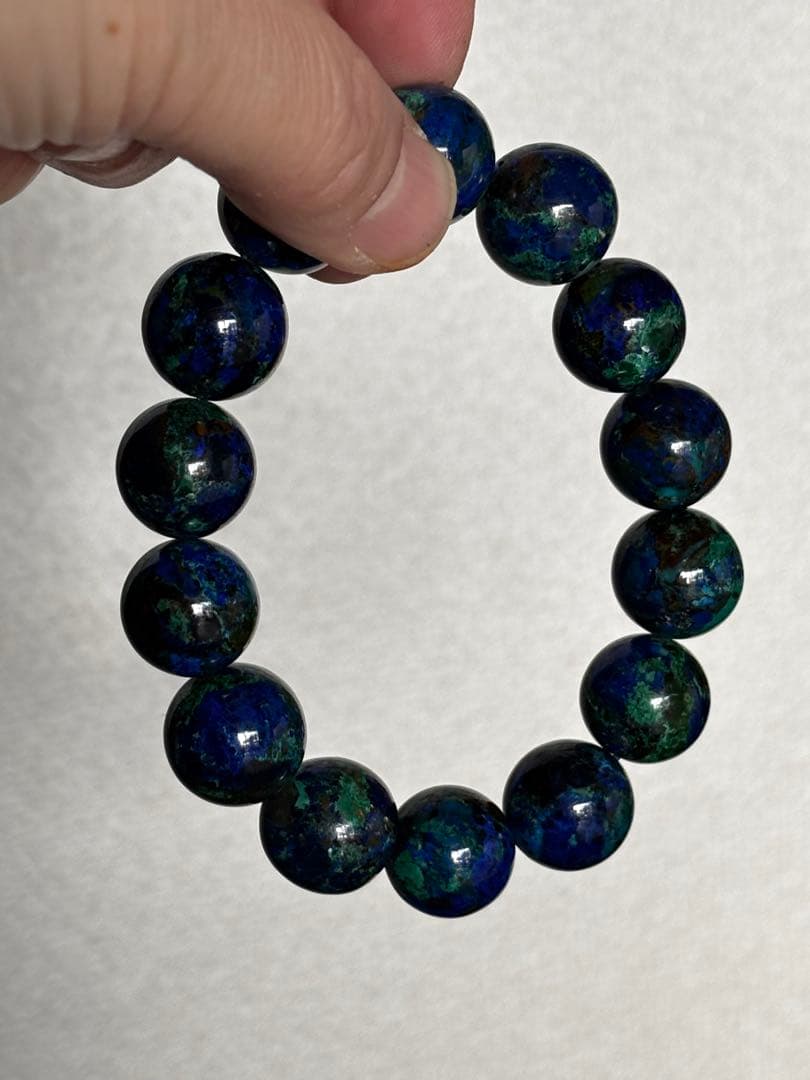 クリソコラ高品質大玉ブレスレットNO435