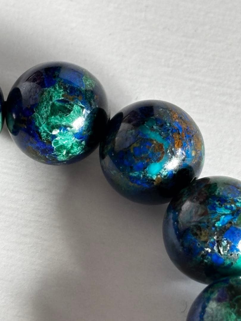 クリソコラ高品質大玉ブレスレットNO435