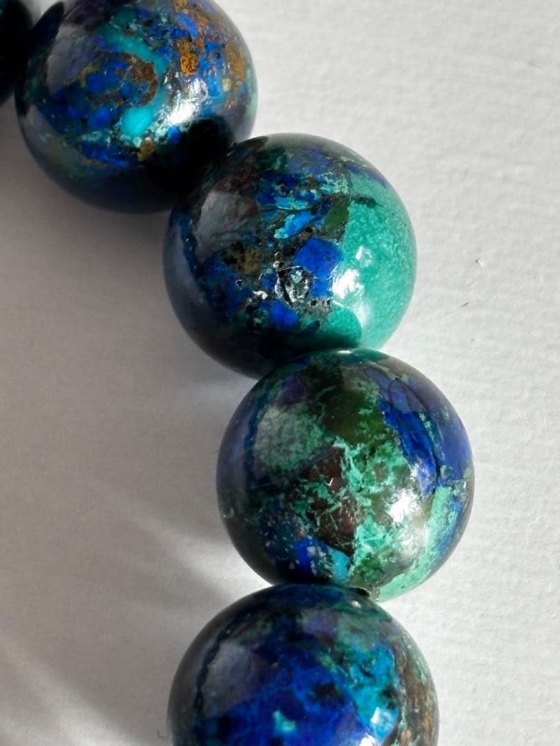 クリソコラ高品質大玉ブレスレットNO435