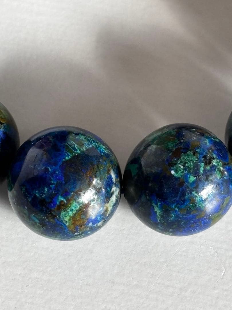 クリソコラ高品質大玉ブレスレットNO435