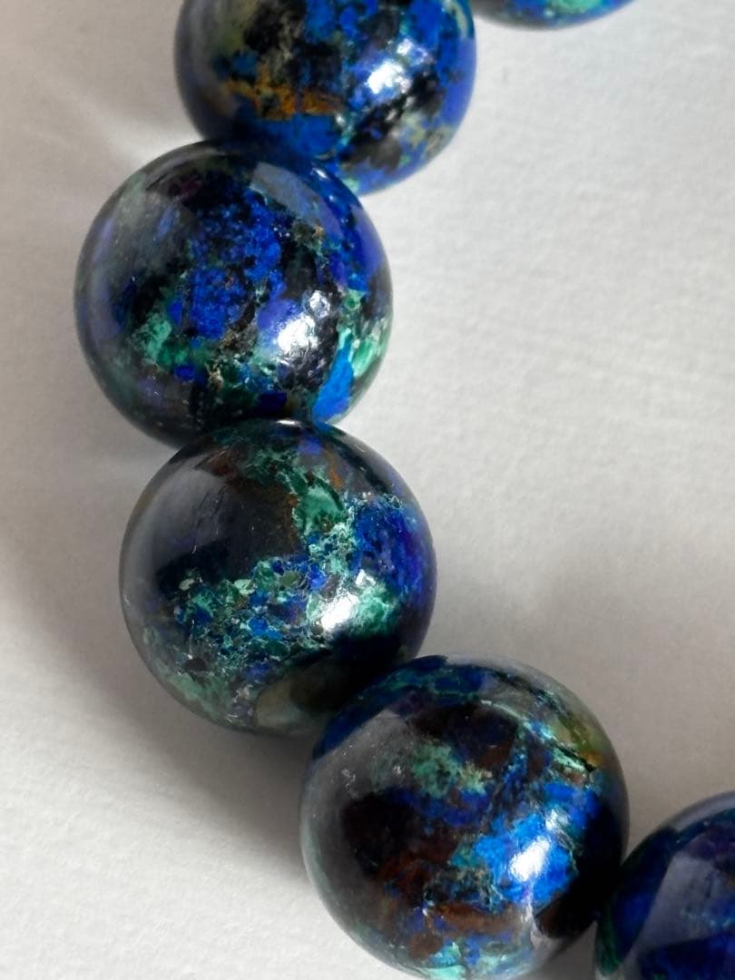 クリソコラ高品質大玉ブレスレットNO435