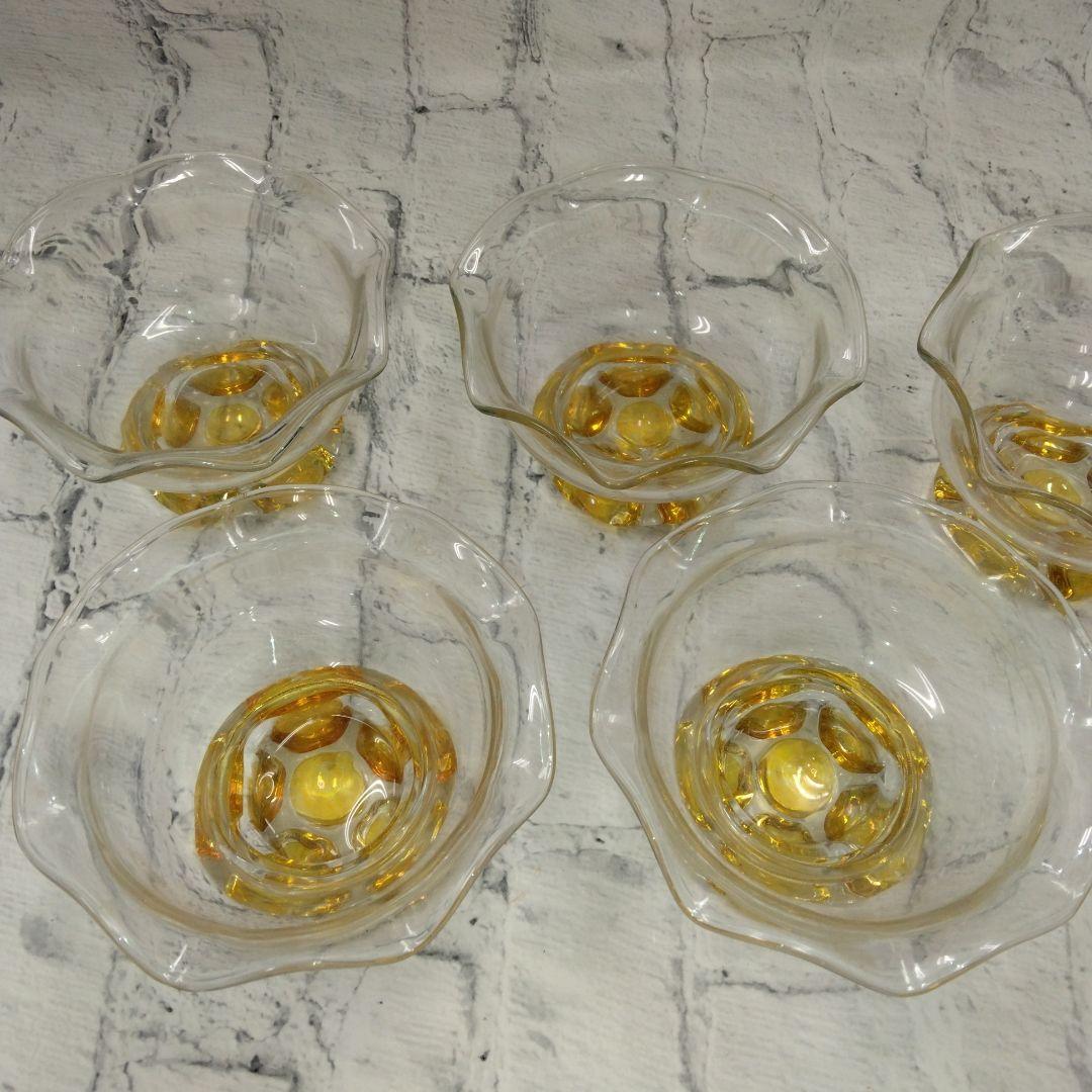 大正レトロ　ぎやまんのデザートボウル5客セット